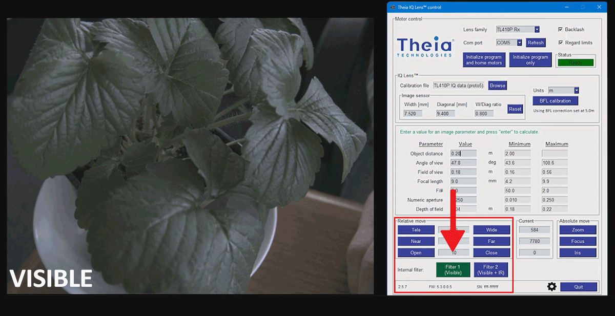 Theia's NIR Filter Switching for Day/Night Multi Hyperspectral Apps